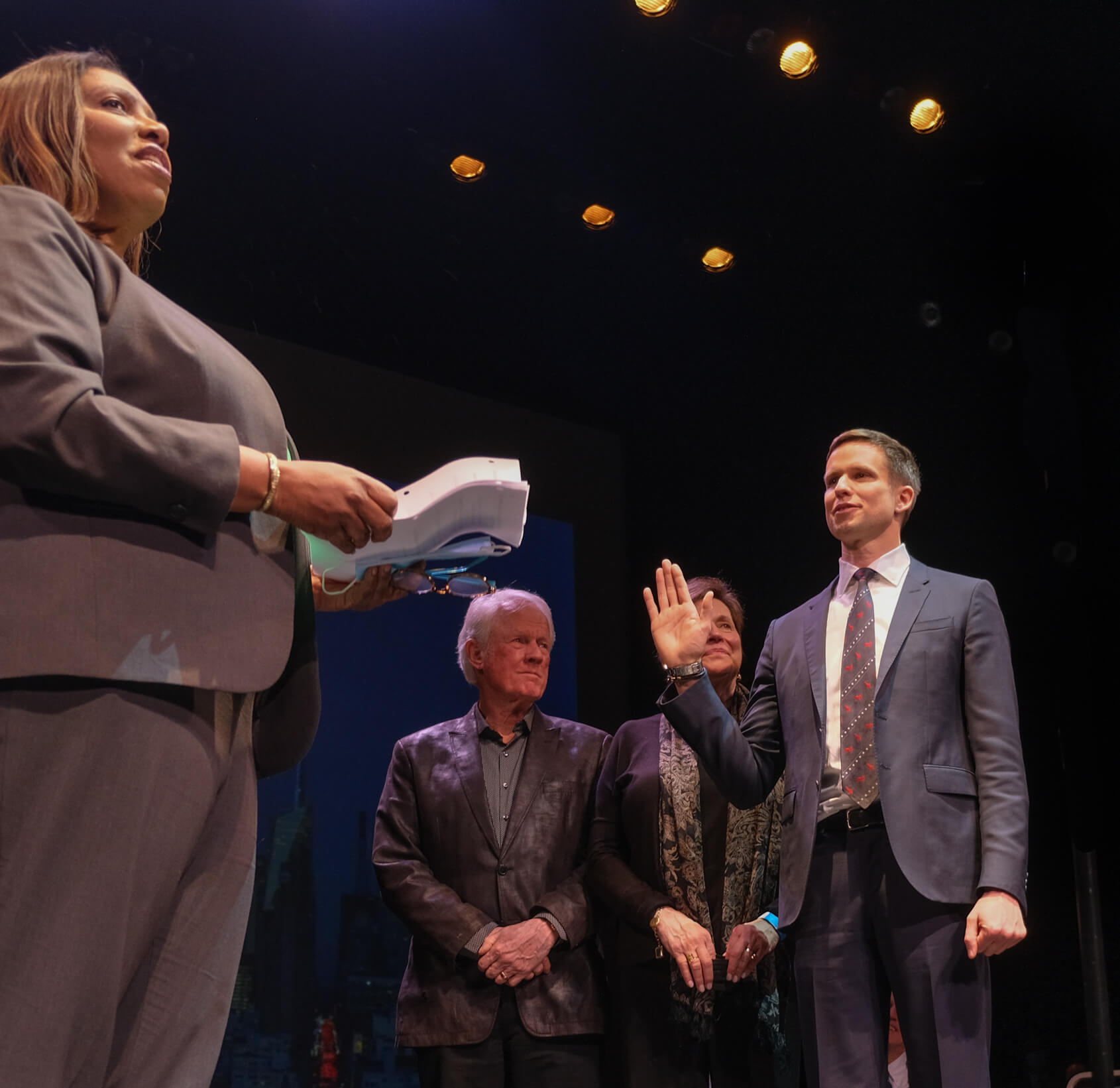 City Councilmember Erik Bottcher celebrates inauguration at Joyce Theater 3