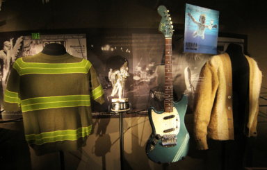 FILE PHOTO: Iconic and rare memorabilia of the late Kurt Cobain are on display at the “Nirvana: Taking Punk to the Masses” exhibit at the Experience Music Project in Seattle