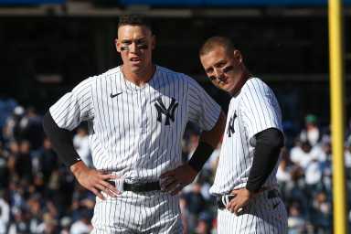 Yankees right fielder Aaron Judge first baseman Anthony Rizzo.