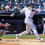Gerrit Cole strikes out nine, Yankees blowout Cleveland to secure series sweep 13 Yankees left fielder Joey Gallo hits an RBI double in the third inning during the team's sweep of the Cleveland Guardians.