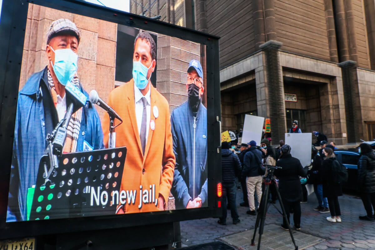 Fenced up: Protesters rally in Chinatown as new jail construction prepares to begin 8