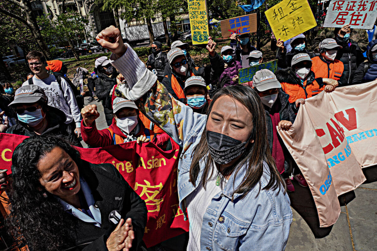Rent wars: Protesters rally against rent increases at City Hall Park 7