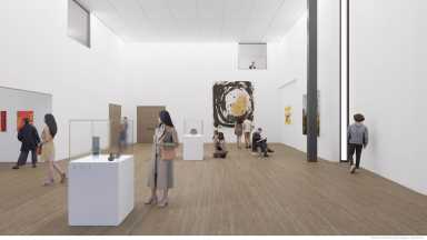 Museum of Chinese in America Interior Rendering – Temporary Gallery � Maya Lin Studio © 2022