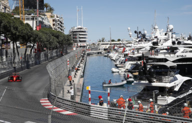 The Monaco Grand Prix track runs right by the French Riviera