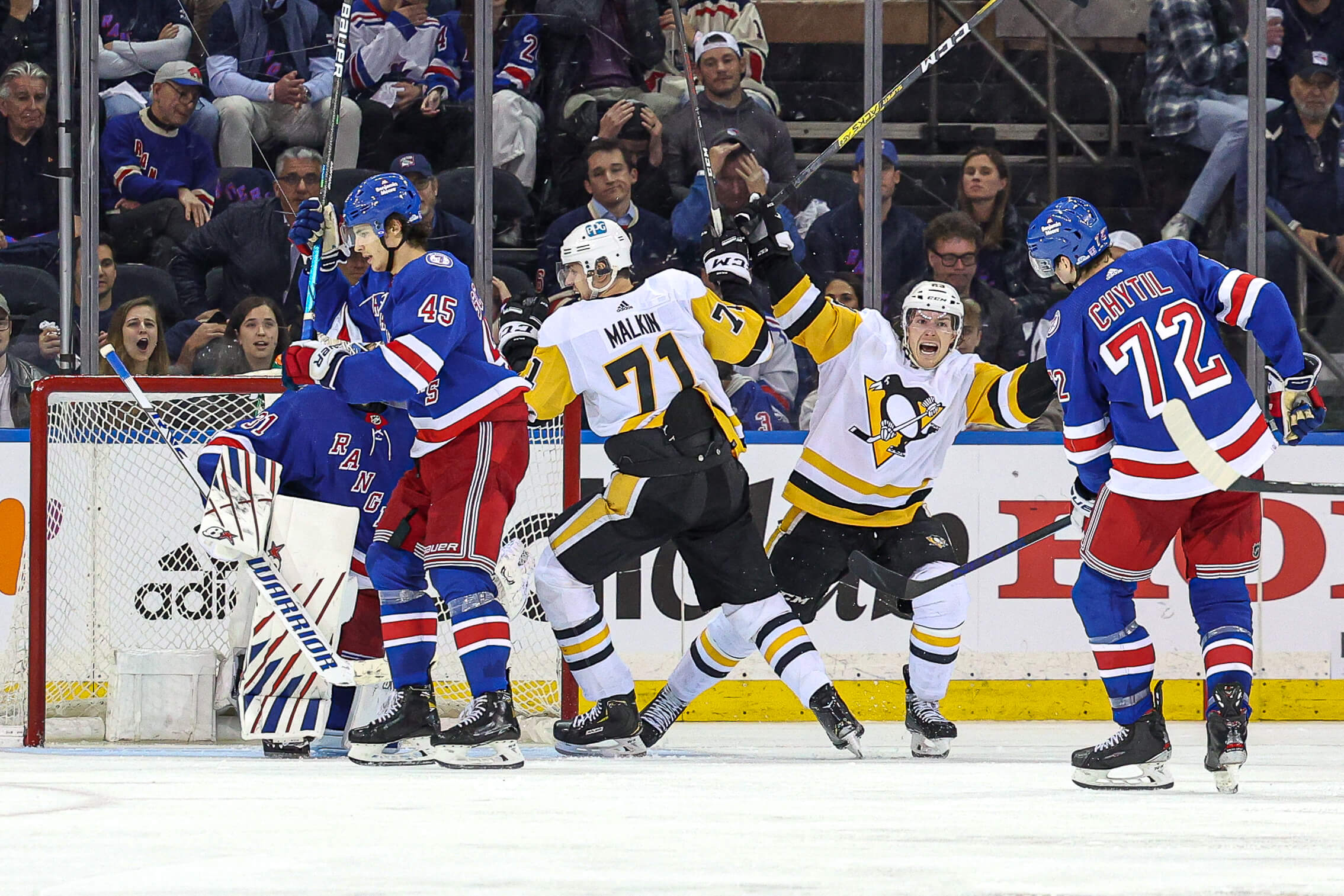 Malkin scores winner in crushing Game 1 loss for New York Rangers in triple OT amNewYork