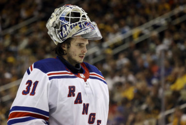 Rangers goaltender Igor Shesterkin will take the net once more against Pittsburgh during a critical Game 5 on Wednesday.