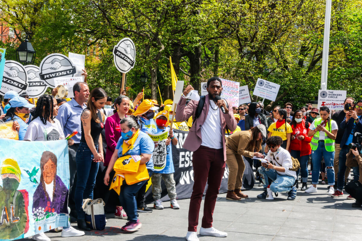 Massive May Day march for workers' rights heads from Washington Square to Foley Square 5