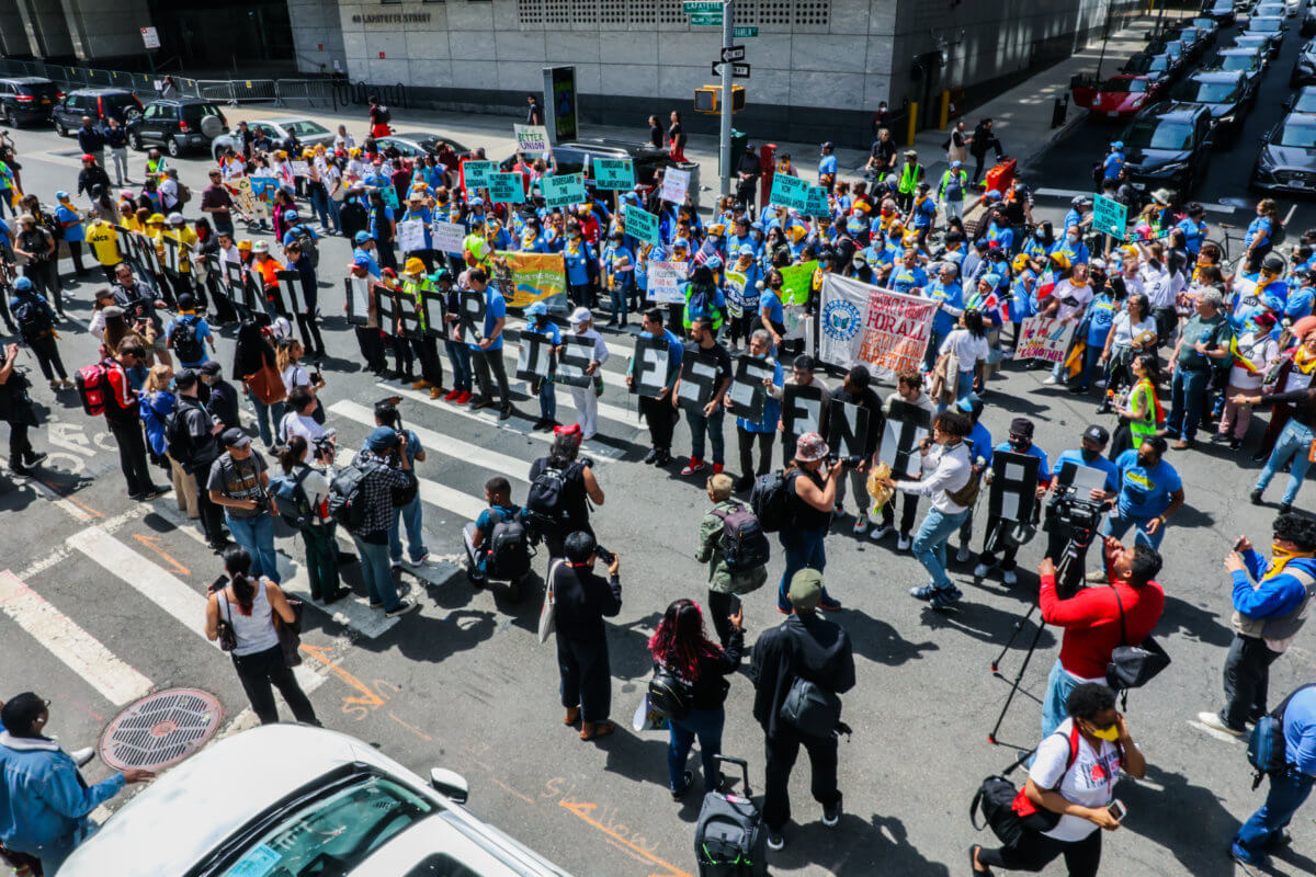Massive May Day march for workers' rights heads from Washington Square to Foley Square 4