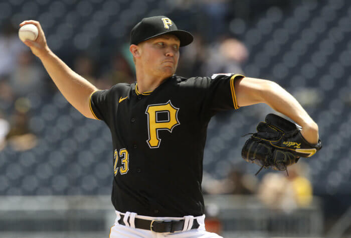 Mitch Keller delivers a pitch in 2022 MLB action