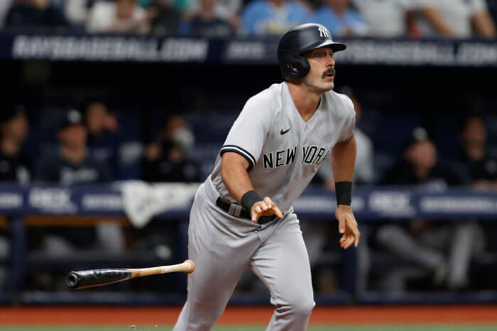 Jameson Taillon leads Yankees over Rays 2-0 for 4th straight win 2 Yankees' Matt Carpenter watches his home run against the Tampa Bay Rays during the 4th inning.