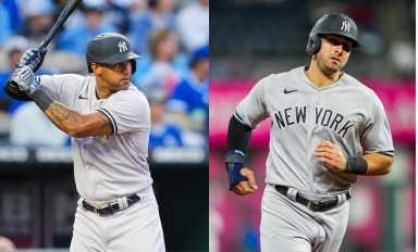 Aaron Hicks (left) and Joey Gallo (right).