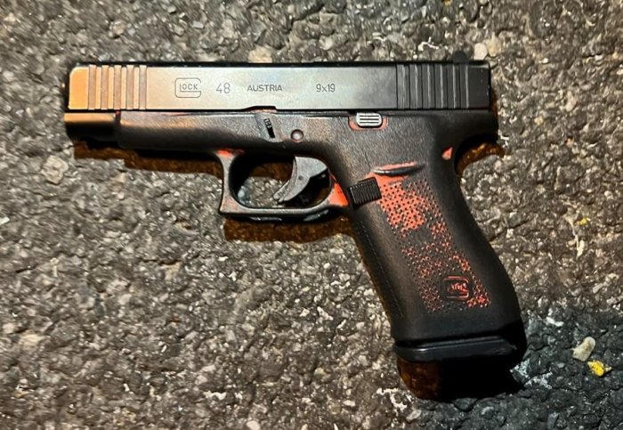 The gun recovered at the scene by the NYPD.