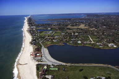 Aerial view of Shinnecock Inlet, Southampton, New York