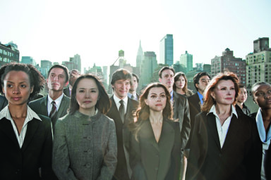 Businesspeople in city