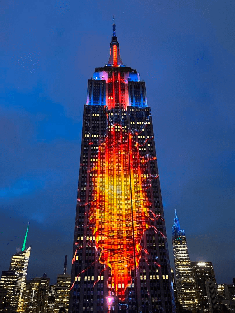 'Stranger Things' celebrates new season with massive rift lightshow and cast visit to Empire State Building 3