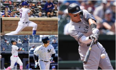 Betting odds for Pete Alonso, Aaron Judge, Anthony Rizzo and Giancarlo Stanton.