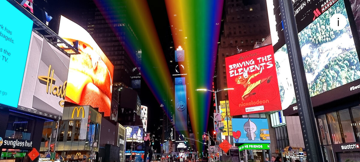 Polar Rainbow, a new LGBTQ+ art installation soon available to view at Times Square.