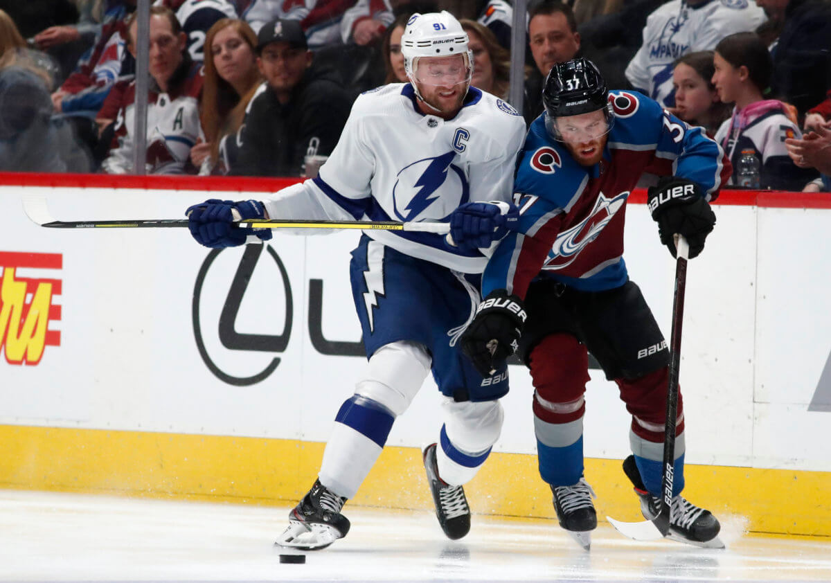 Stamkos Compher Avalanche Lightning 2022 Stanley Cup Final