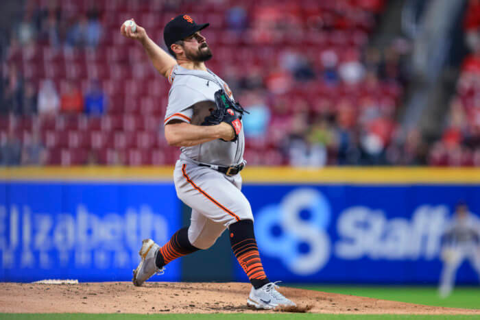 Carlos Rodon delivers a pitch in 2022 MLB action