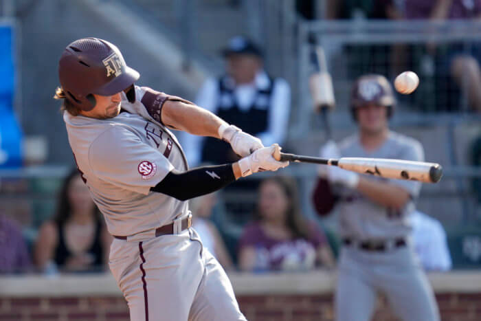 TEXAS A&M crushes a home run in NCAA baseball action