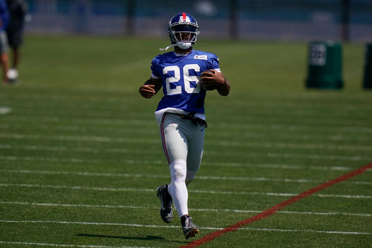 Giants running back Saquon Barkley gushes over rookie tackle Evan