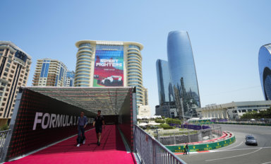 The set up at the 2022 Azerbaijan Grand Prix
