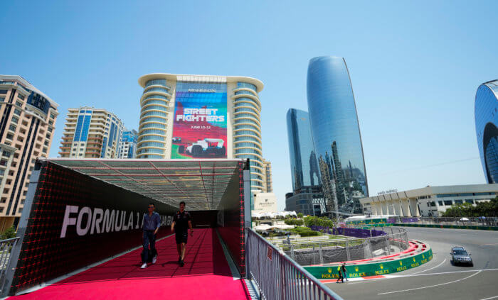 The set up at the 2022 Azerbaijan Grand Prix