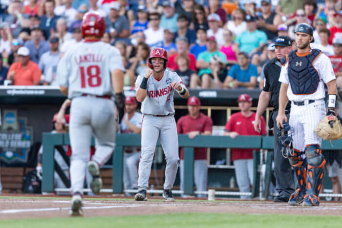 Arkansas wins in the 2022 College World Series