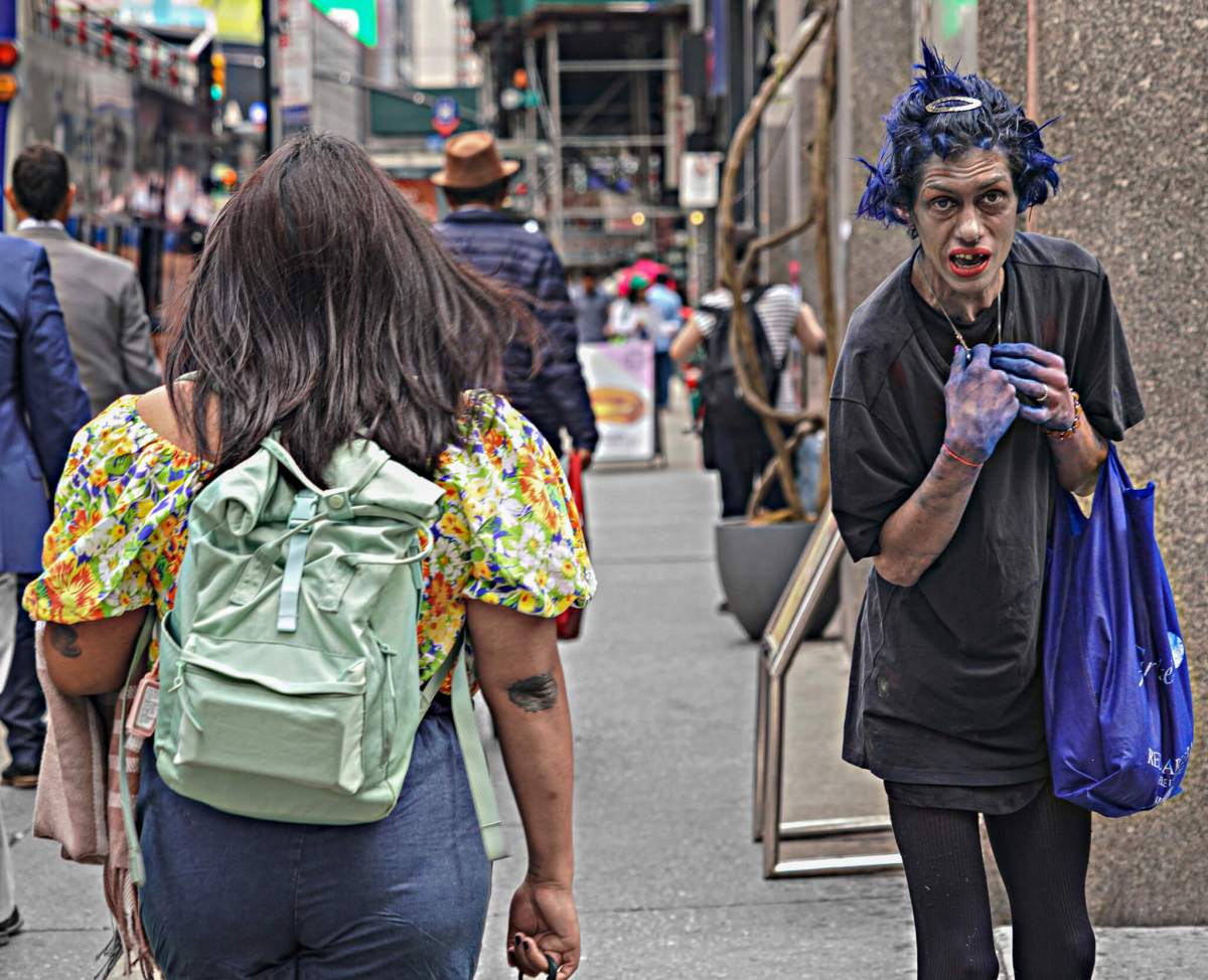 Garment District still fraying around the margins with public drug users on the streets 6 drug user