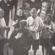 Surveillance video shows the interaction between Rudy Giuliani and Daniel Gill at a ShopRite on Staten Island.