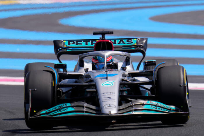 Lewis Hamilton practices at the French Grand Prix