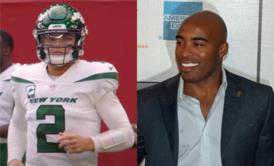 Zach Wilson (left) and Tiki Barber (right).