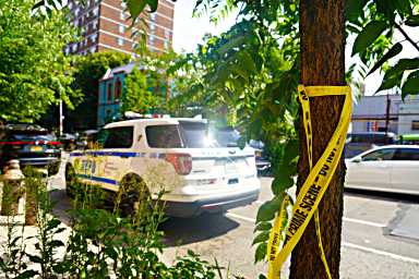 Harlem shooting scene