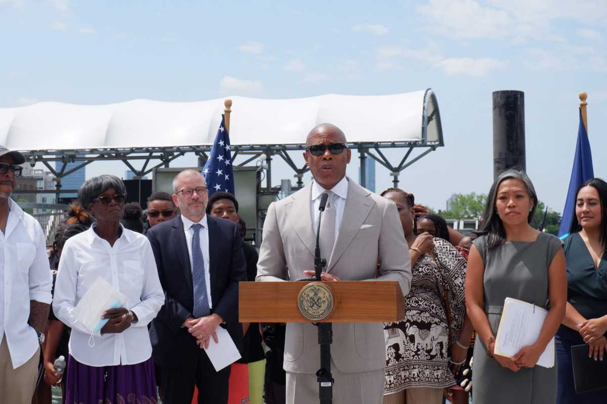 Mayor Eric Adams NYC Ferry Astoria