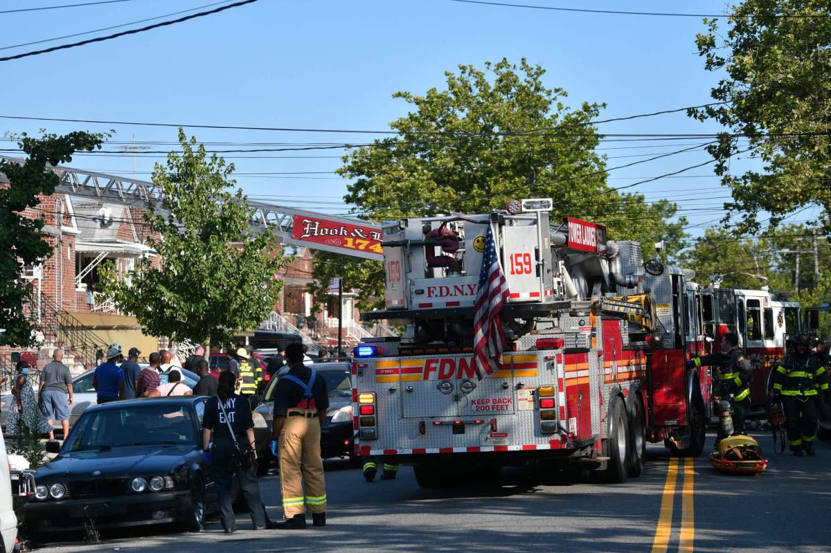A fire at 1243 East 85 Street left a resident injuried on Wednesday afternoon.