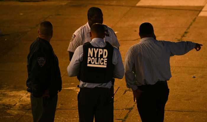 NYPD detectives at a crime scene