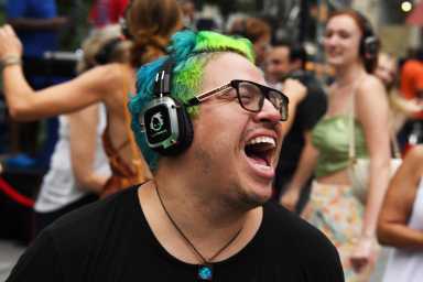 Astor Place silent disco