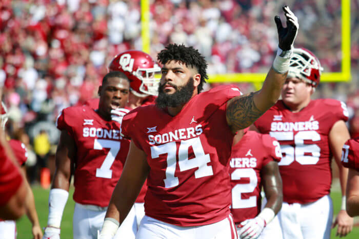 Former Buffalo Bills guard Cody Ford while at Oklahoma