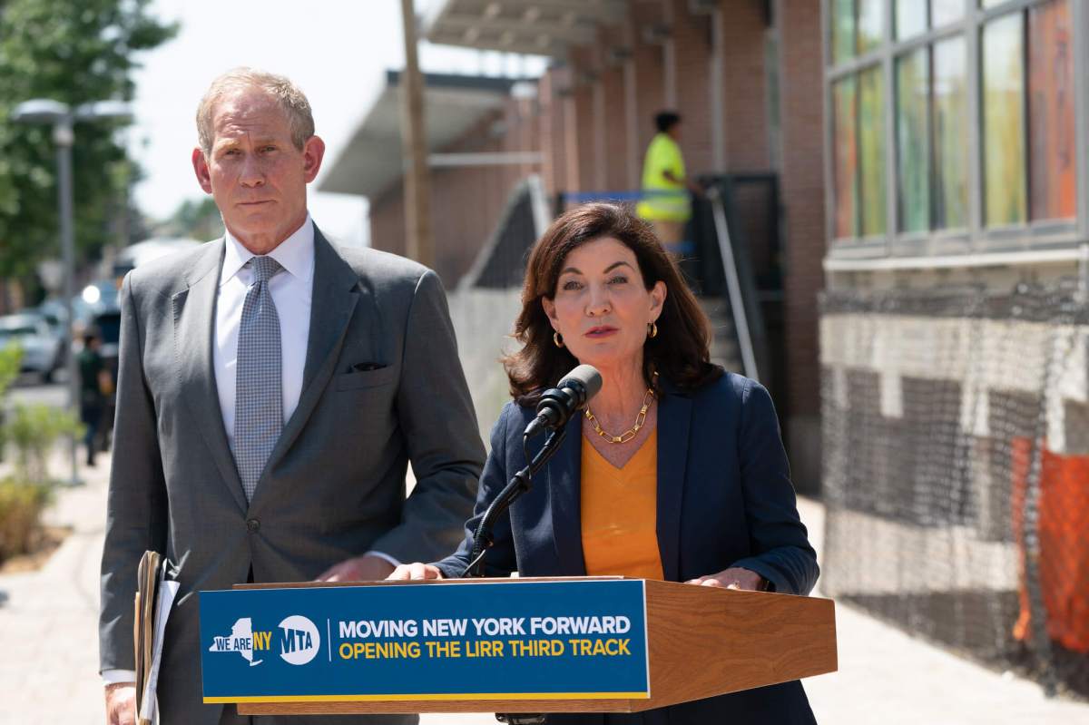 Kathy Hochul and Janno Lieber