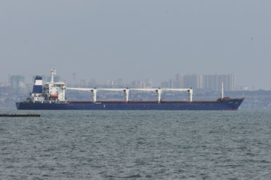 Ukrainian grain shipments leave Odesa