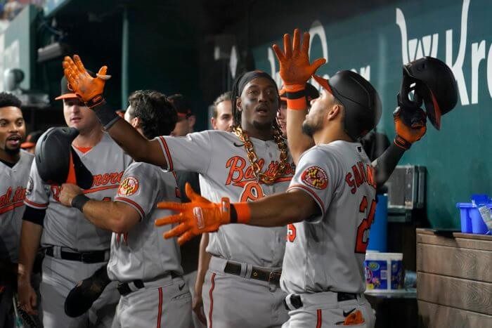 Baltimore celebrates an MLB win