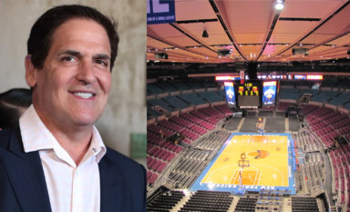 Mavericks owner Mark Cuban (left) played-down allegations that the Knicks tampered in free agency to acquire former Dallas guard Jalen Brunson.