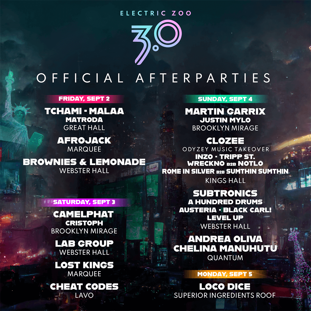 official afterparty schedule