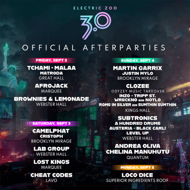 official afterparty schedule