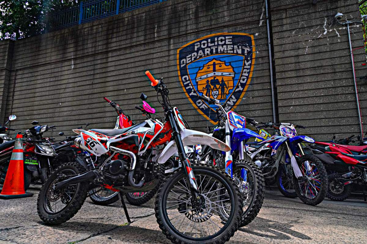 The NYPD took part part in a citywide operation that removed over 200 illegal bikes