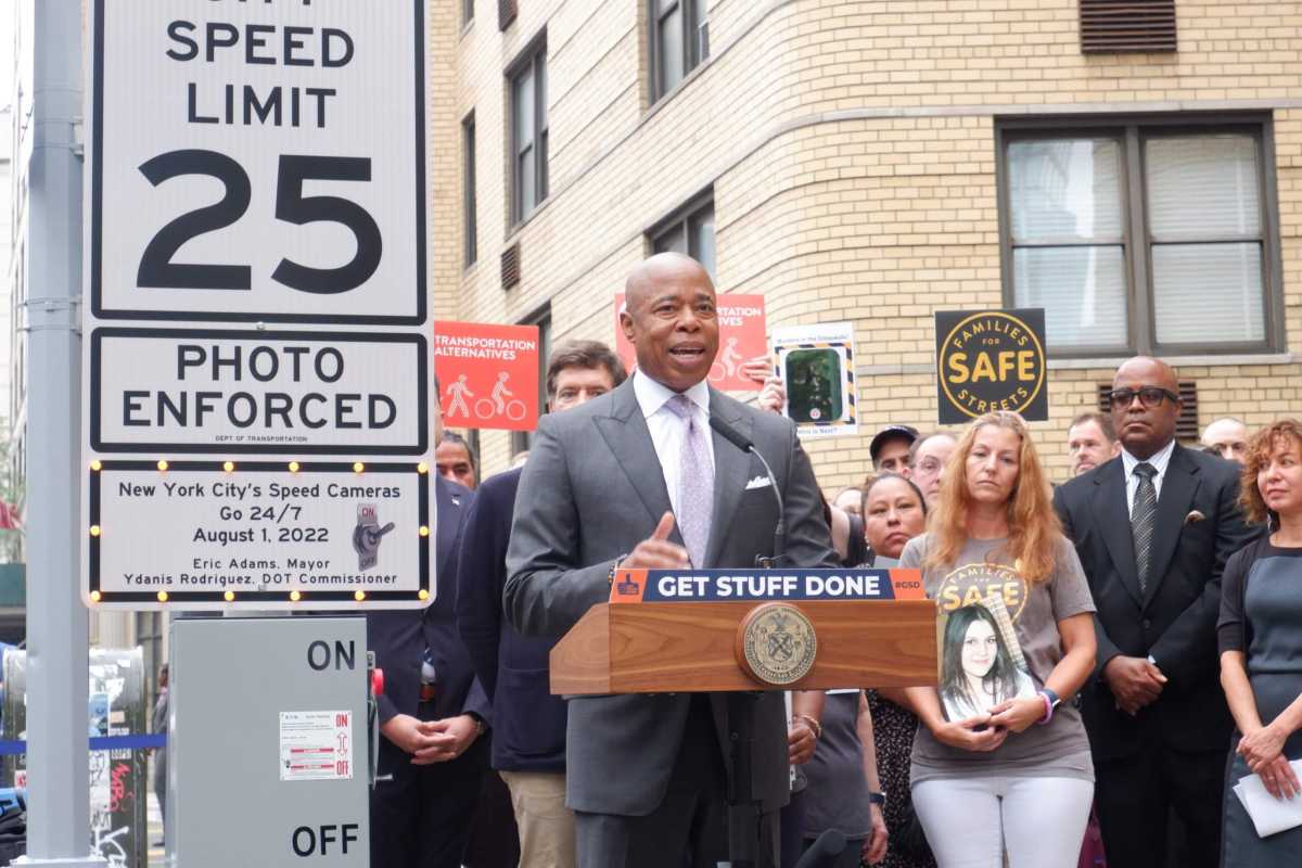 Mayor Eric Adams speed cameras