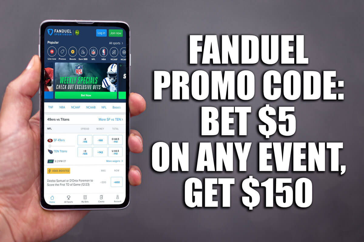 FanDuel promo code bet 5, get 150 instantly on any event this week