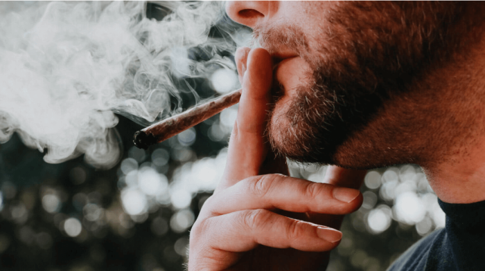 A man smoking