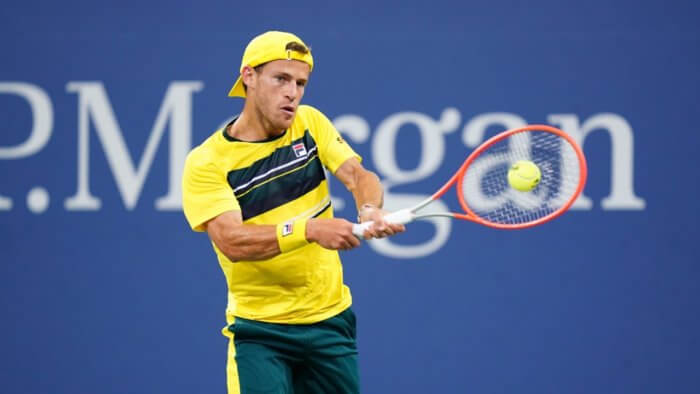 Diego Schwartzman against Jack Sock at the US Open