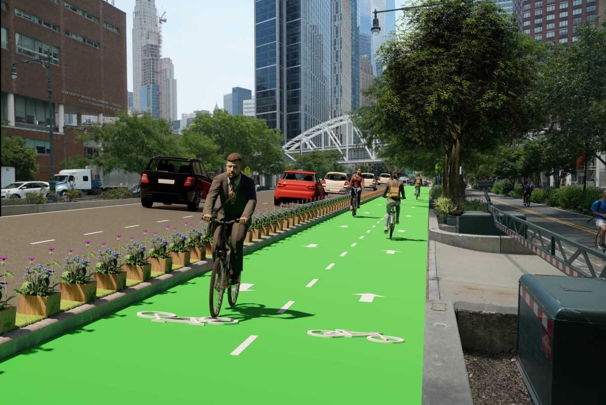 West Side Highway bike lane